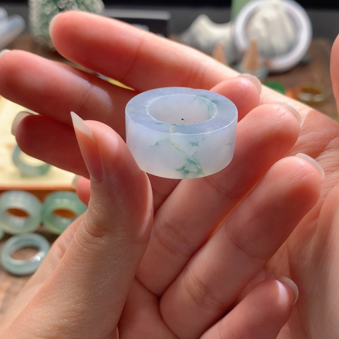 定制翡翠未镶嵌翡翠冰胶蓝紫 11-16