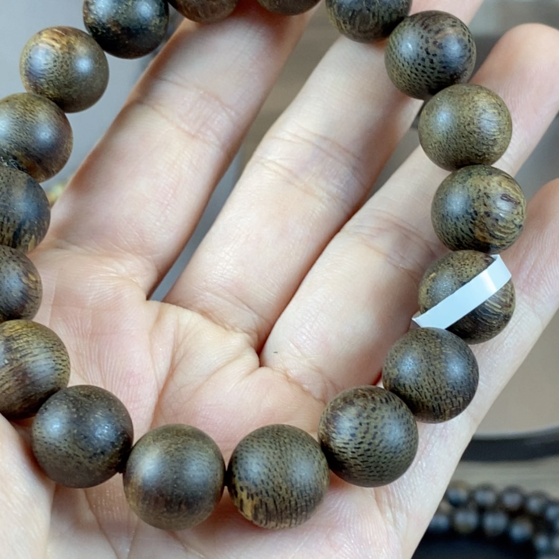 沉香木手串文莱卡12mm单圈