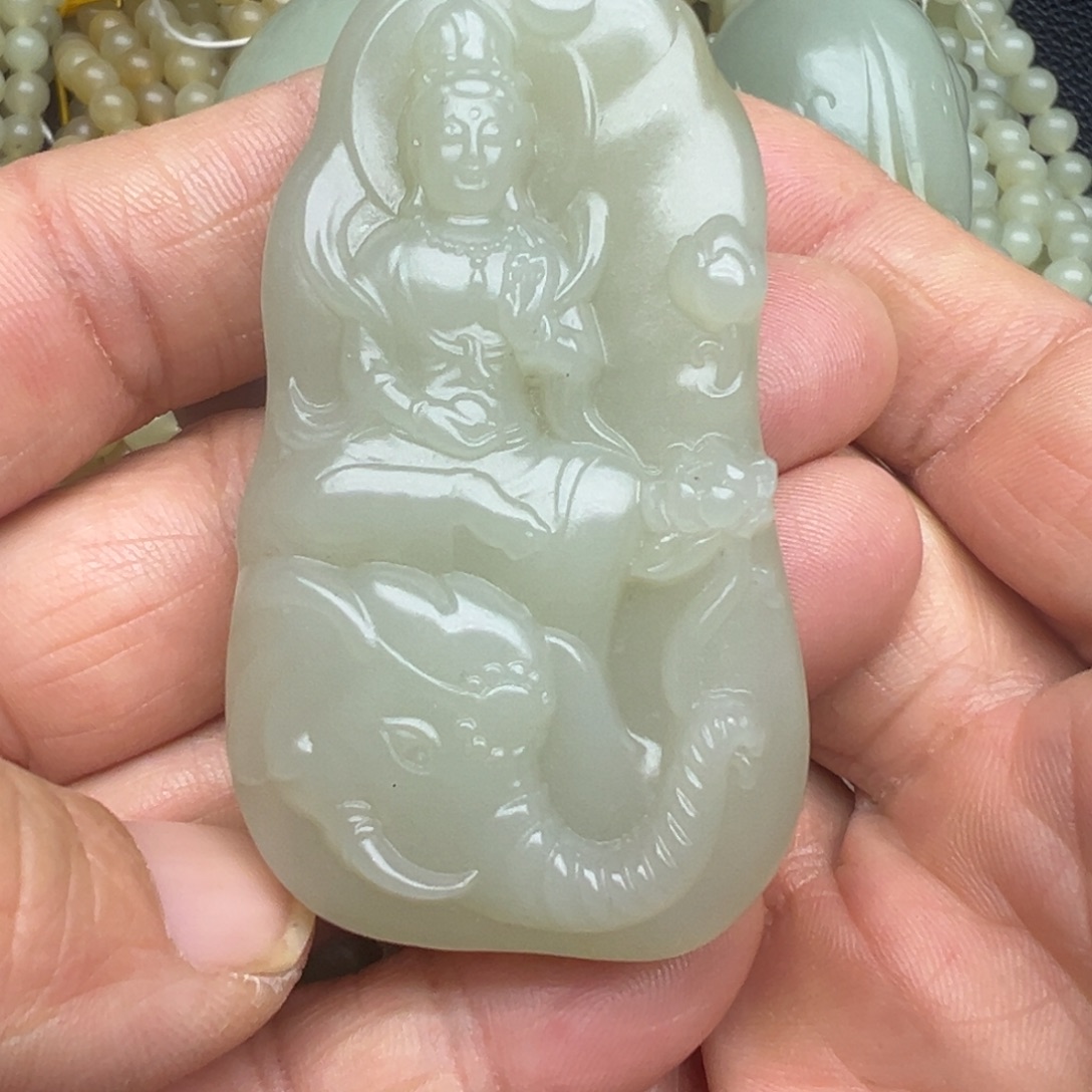 和田玉（糖玉）未镶嵌吊坠(不含链)