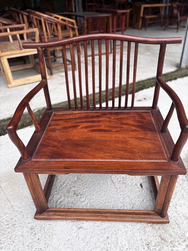 帝王椅主椅 胡桃木新中式圈椅餐椅茶椅休闲椅
