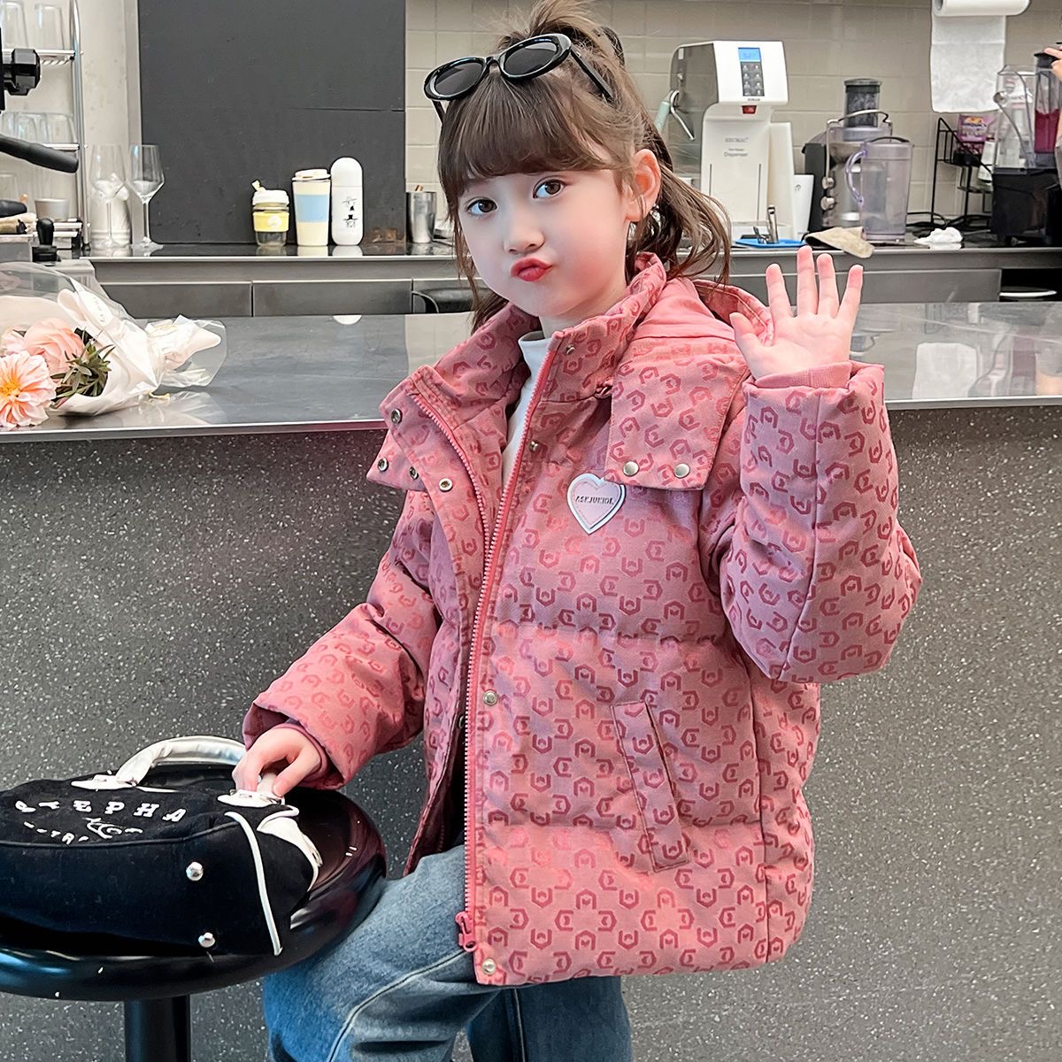 新款洋气冬装女童加厚宝宝厚外套棉袄棉服儿童外套保暖棉衣