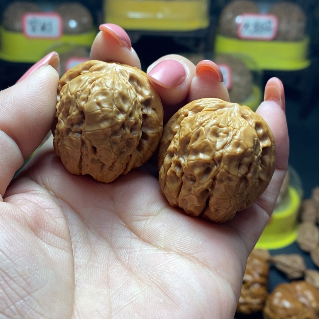 文玩核桃把件11号甲骨纹35尺