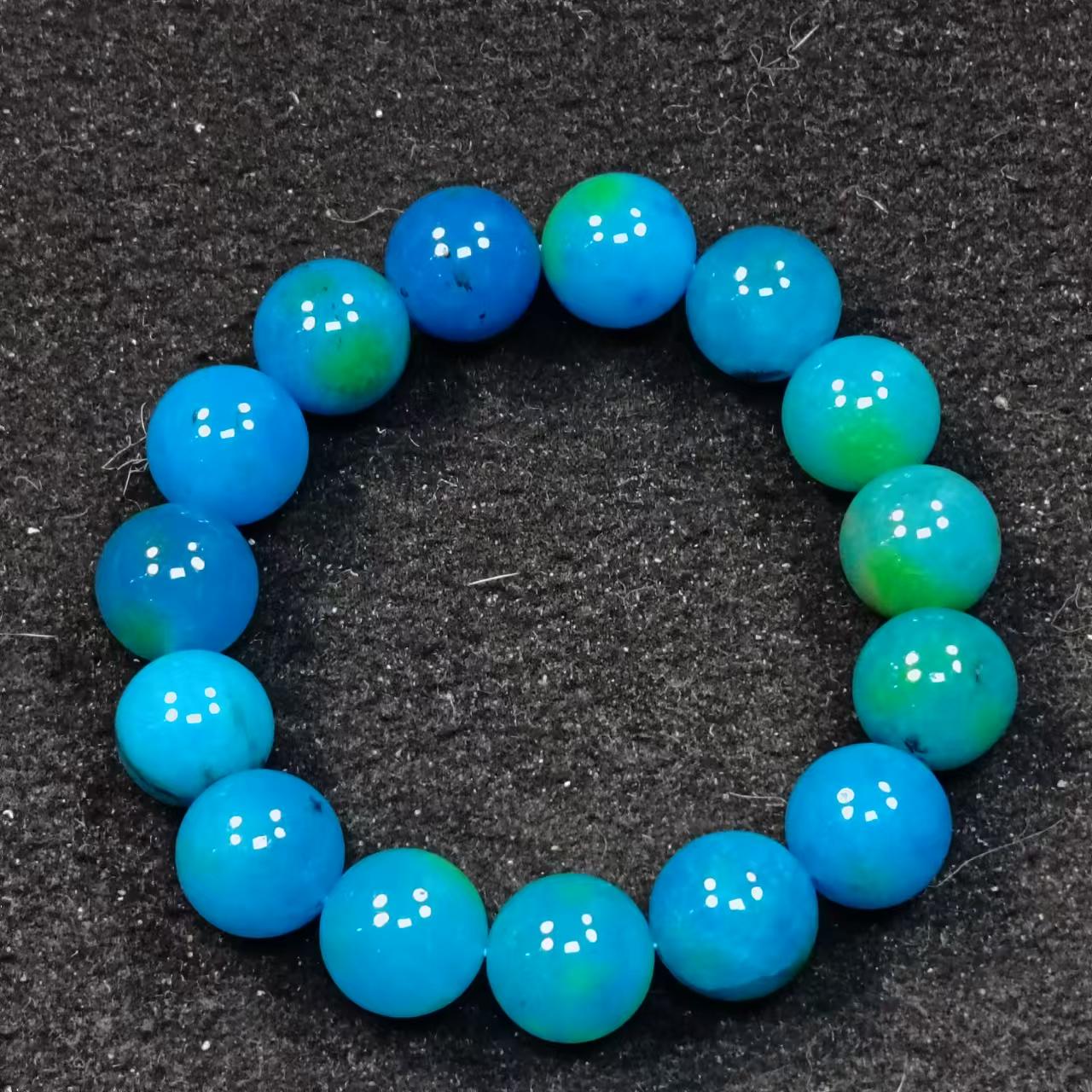 蓝绿手串14mm发一条D47