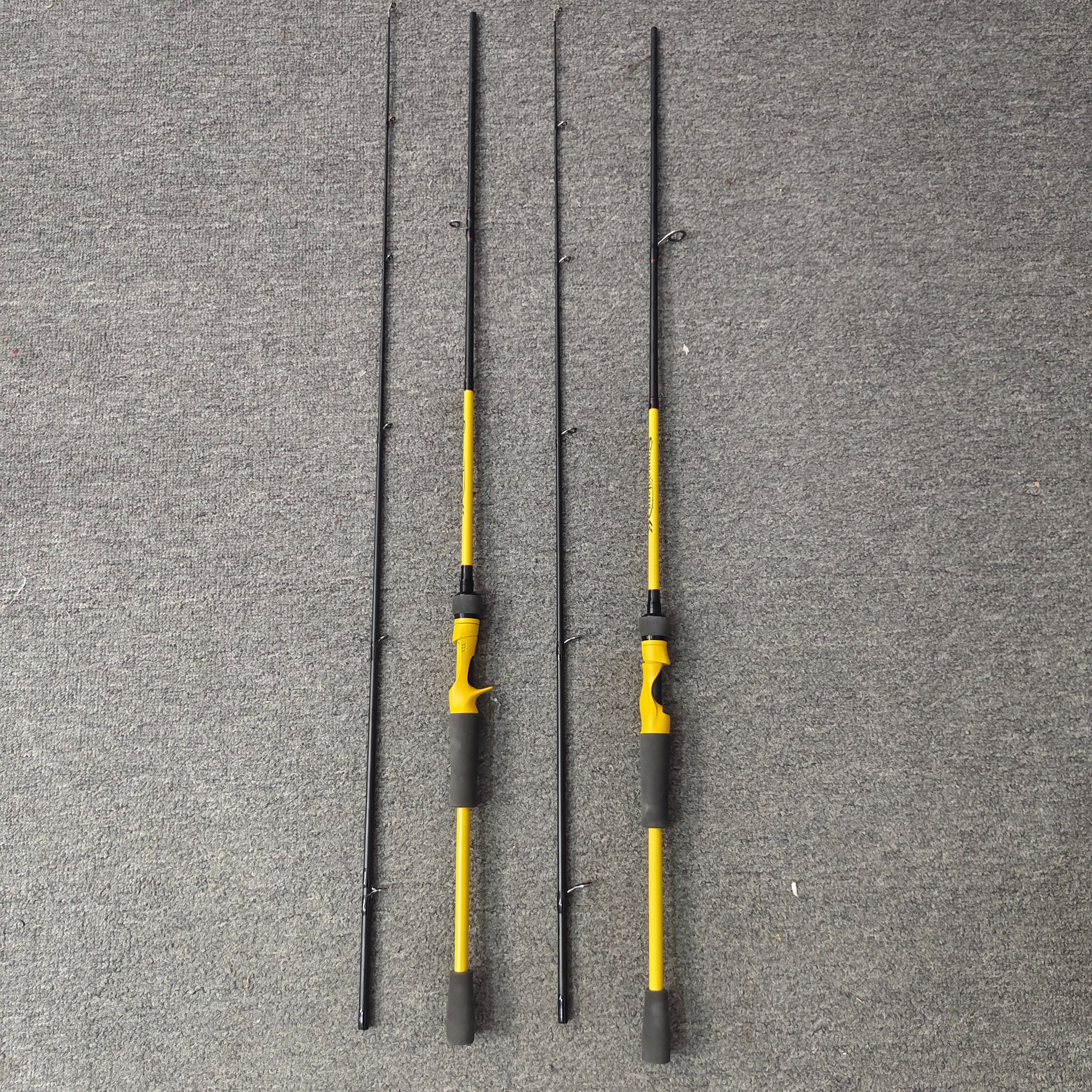 瑕疵尾货新手入门剑九黄M硬度两节插接直柄枪柄路亚竿钓鱼竿