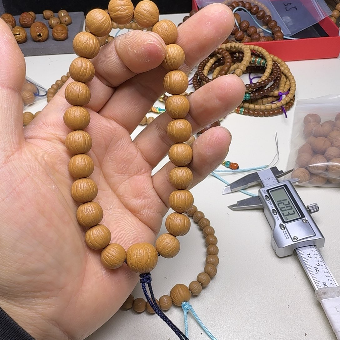 猴头核桃手串12原生浅纹聚宝盆