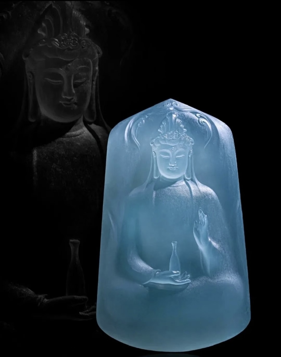 未镶嵌高冰天空蓝翡翠牌子 请勿拍