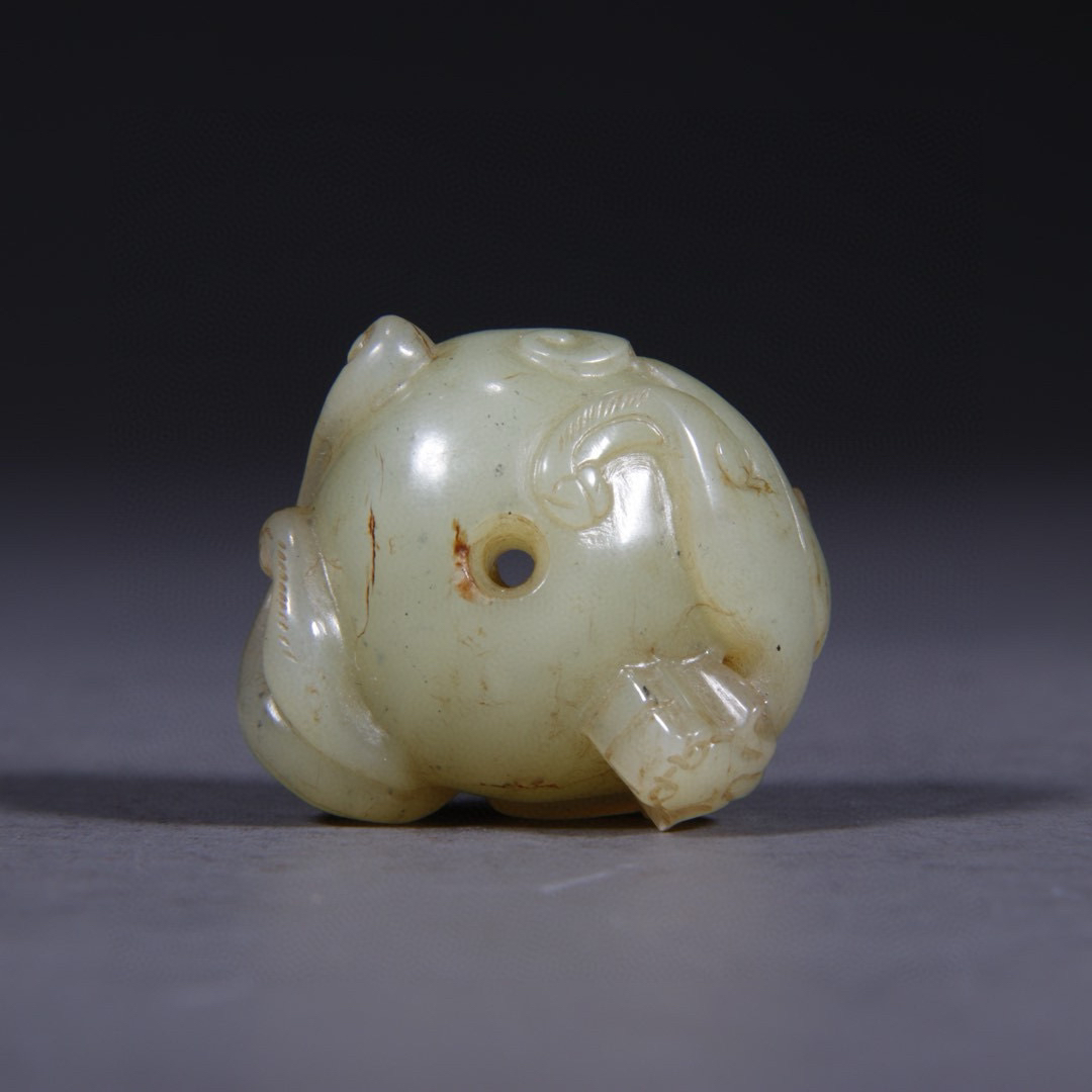 清代 和田玉赤龙挂件 G高71922 