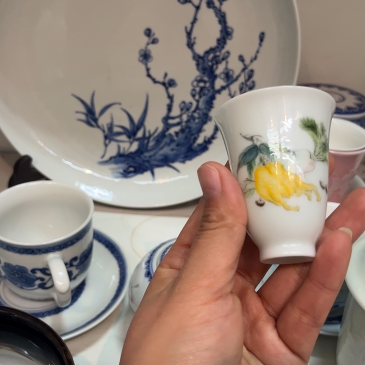 瓷手柄款景德镇釉中彩