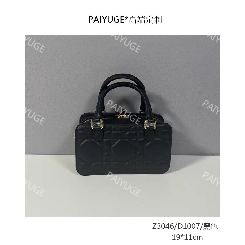 Z3046/D1007/黑色 Paiyuge高端订制手工女士单肩斜挎手提包1711