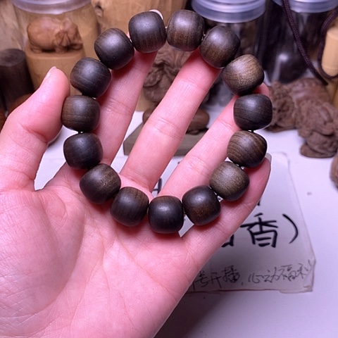 檀香木手串/手链檀香阴沉15/16横纹满纹
