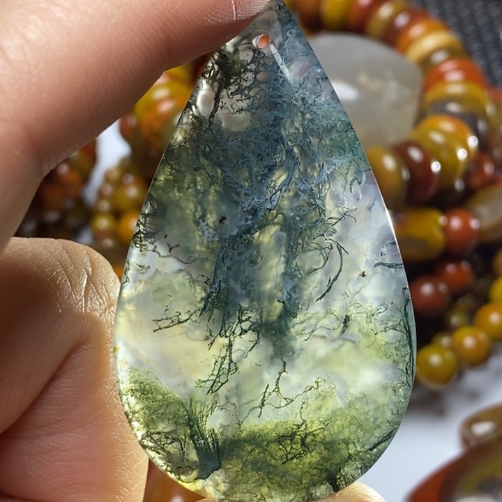 玛瑙/玉髓颈饰足银镀金镶嵌