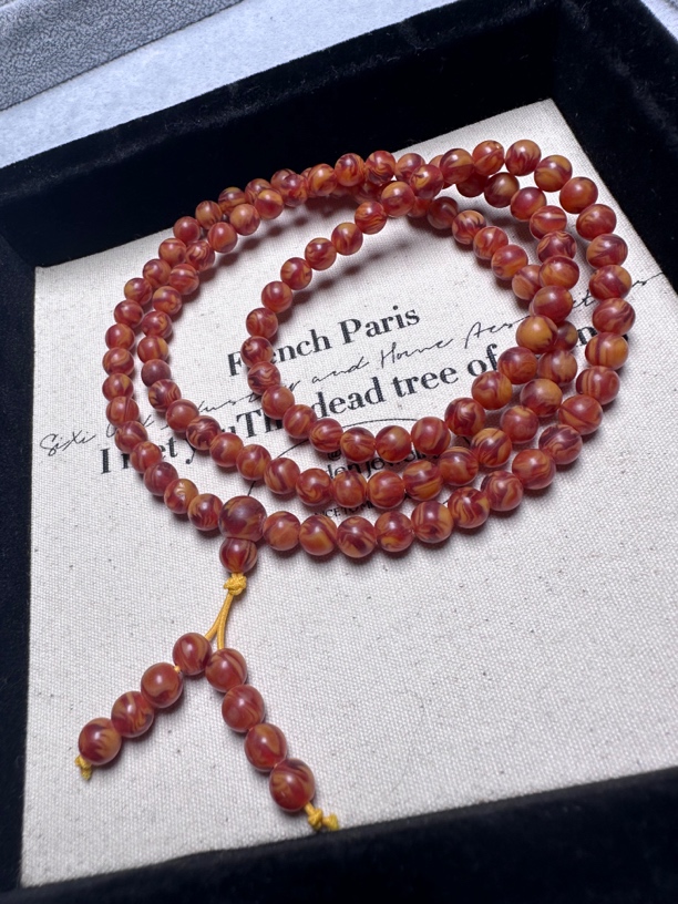 A407  卡6龙王香三圈手串