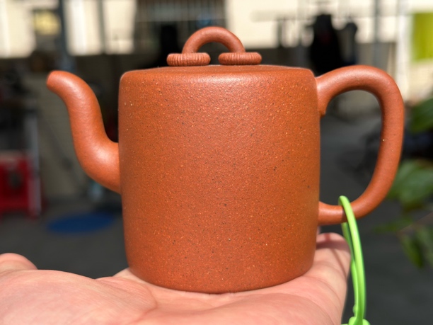 180CC黄龙山大红泥双圈壶手工原矿紫砂壶附光谱报告泡茶壶茶具