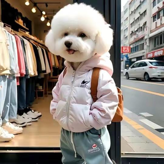 加绒加厚款卡通风拉链宠物马甲加厚冬季保暖酸奶