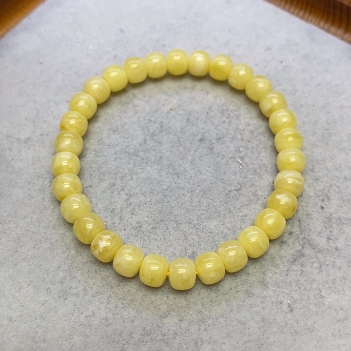 蜜蜡裸石未镶嵌手串