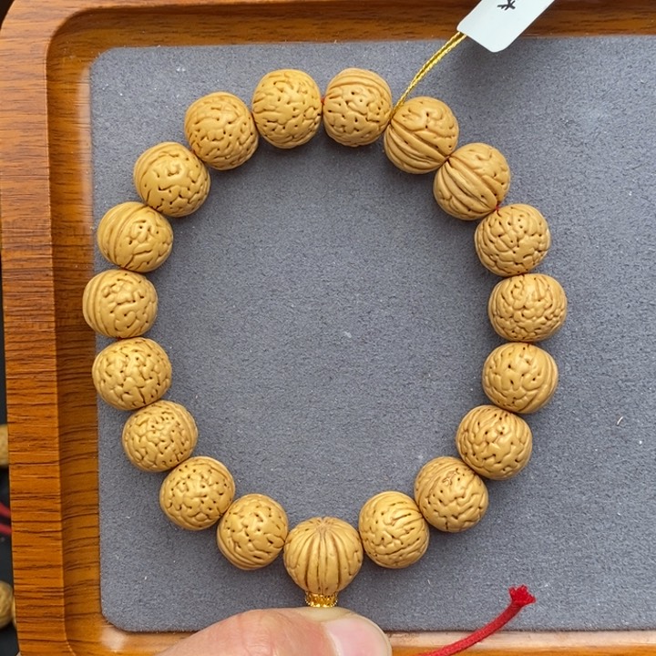 桃核手串灵珠13.5_2……..