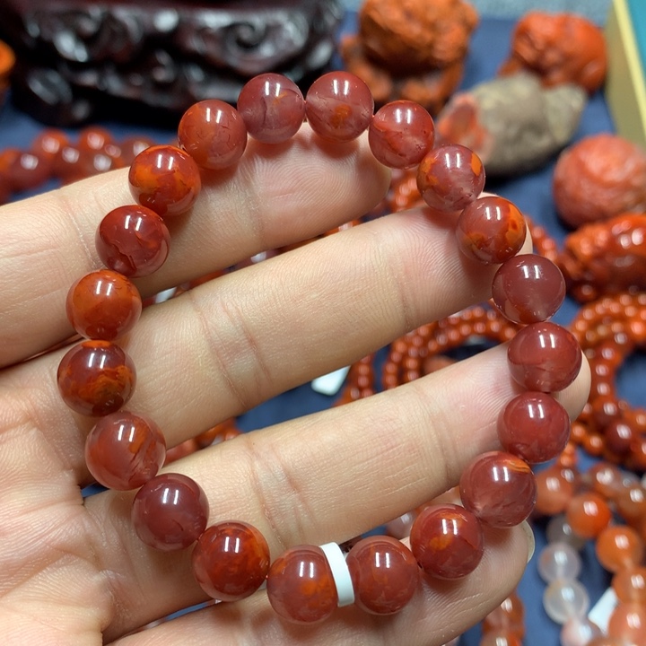 南红玛瑙手串未镶嵌10mm