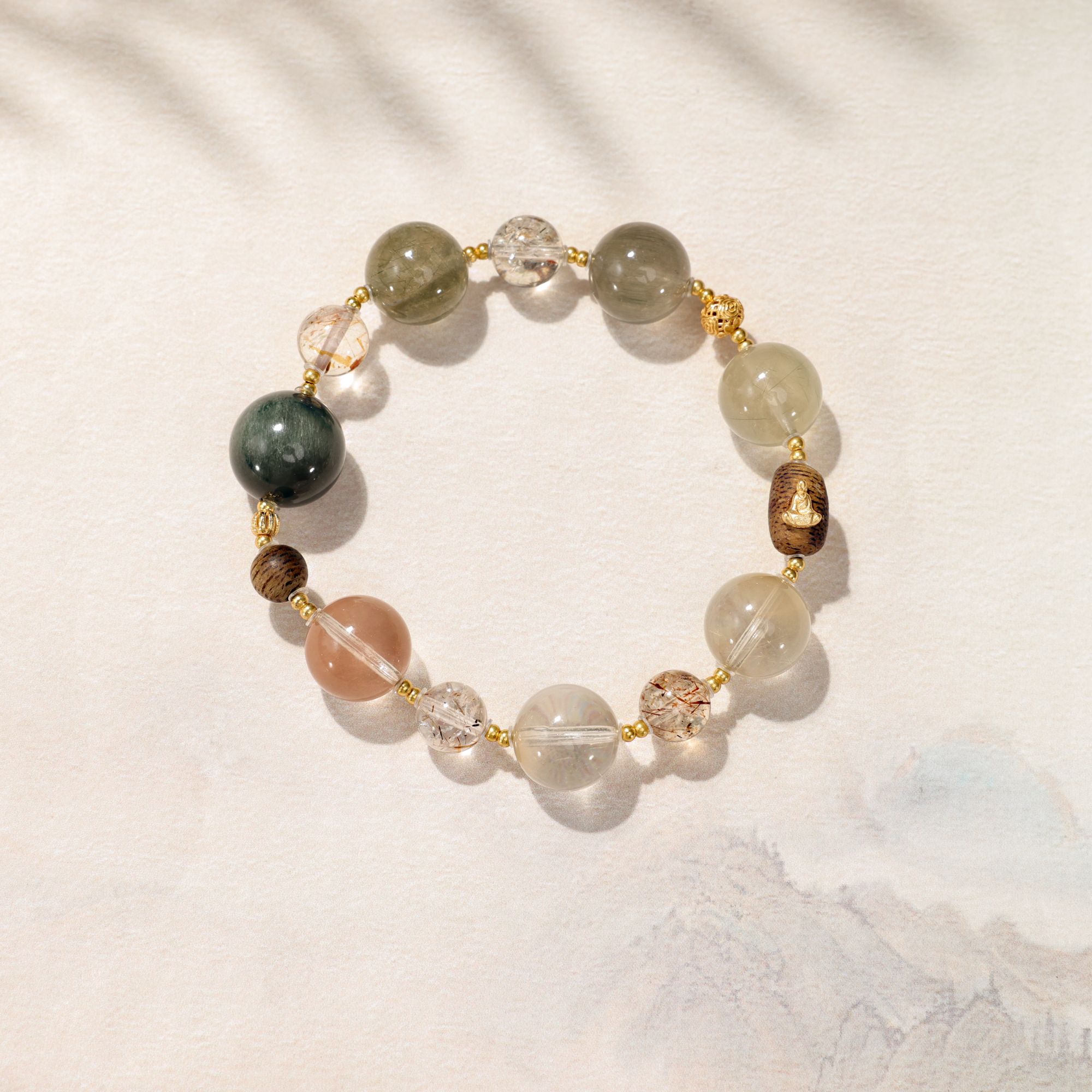 【南风】天然水晶手串沉香设计款