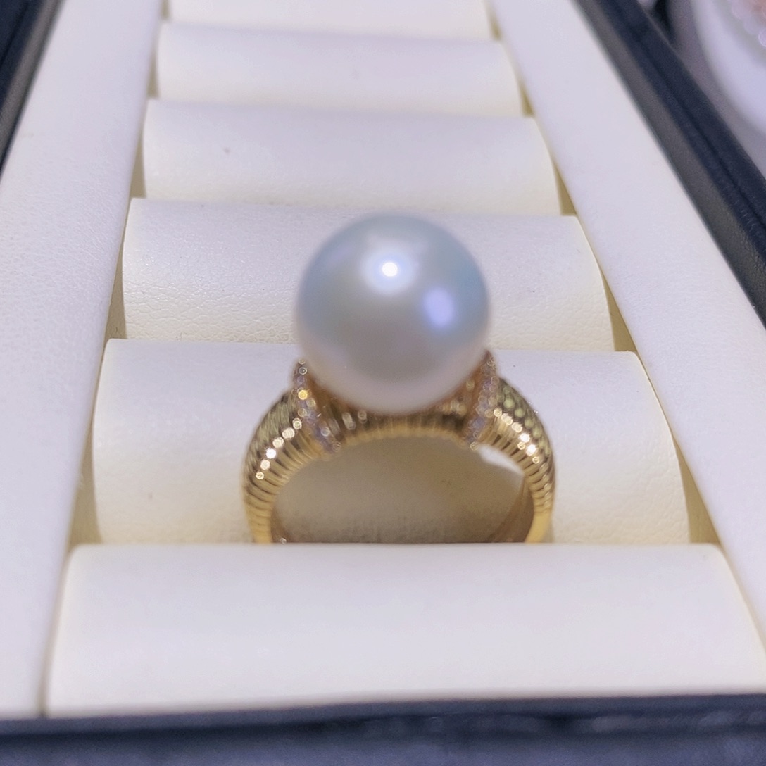 淡水珍珠戒指合金