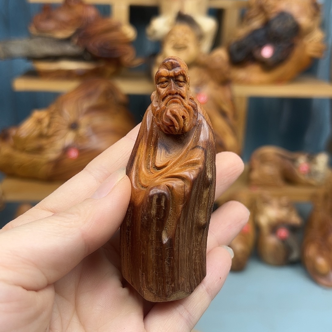 木崖柏木摆件手把件