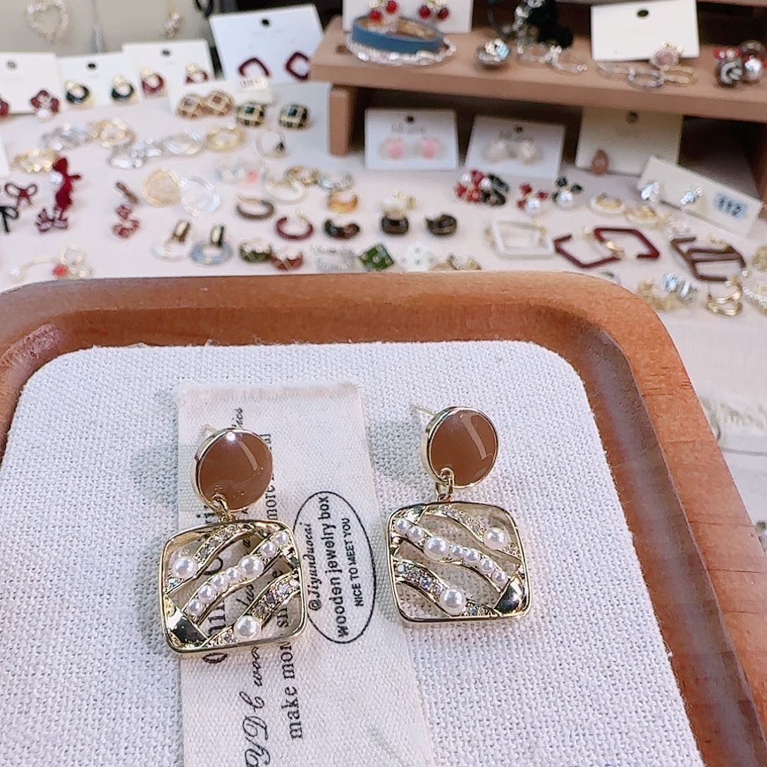 仿珍珠铜合金锡合金纯铜耳钉