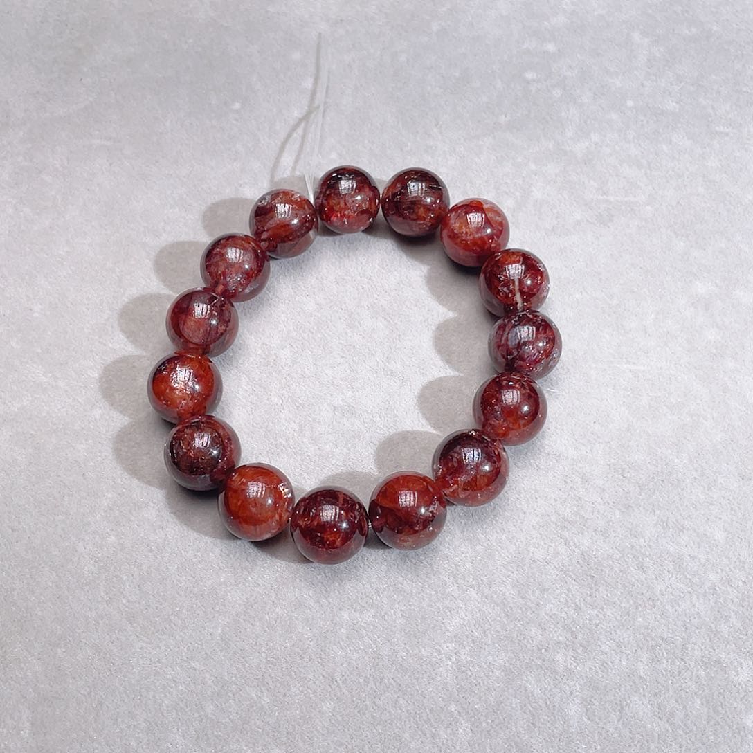 水晶手链未镶嵌红胶花水晶