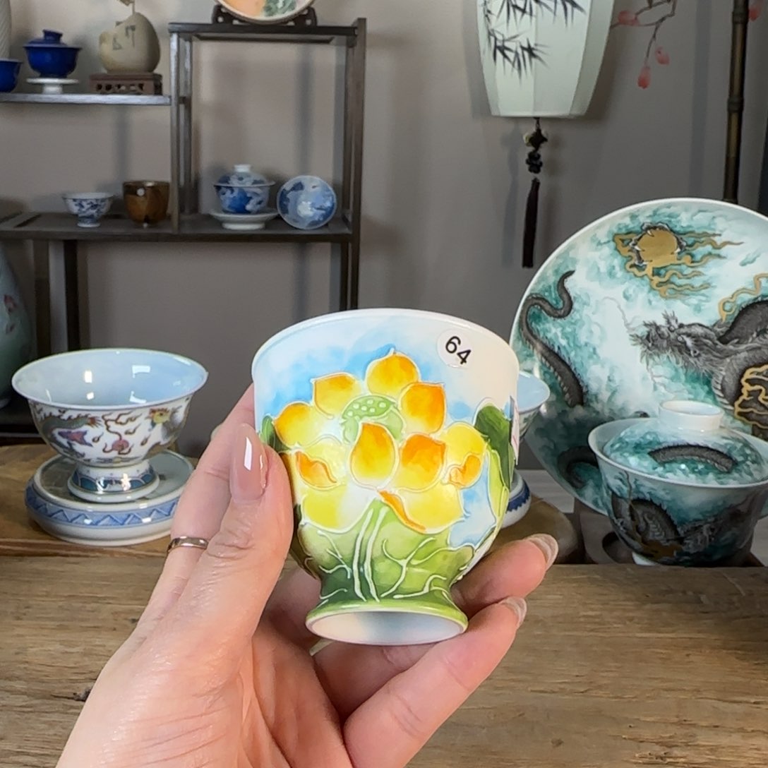 杯景德镇陶瓷柴烧多人