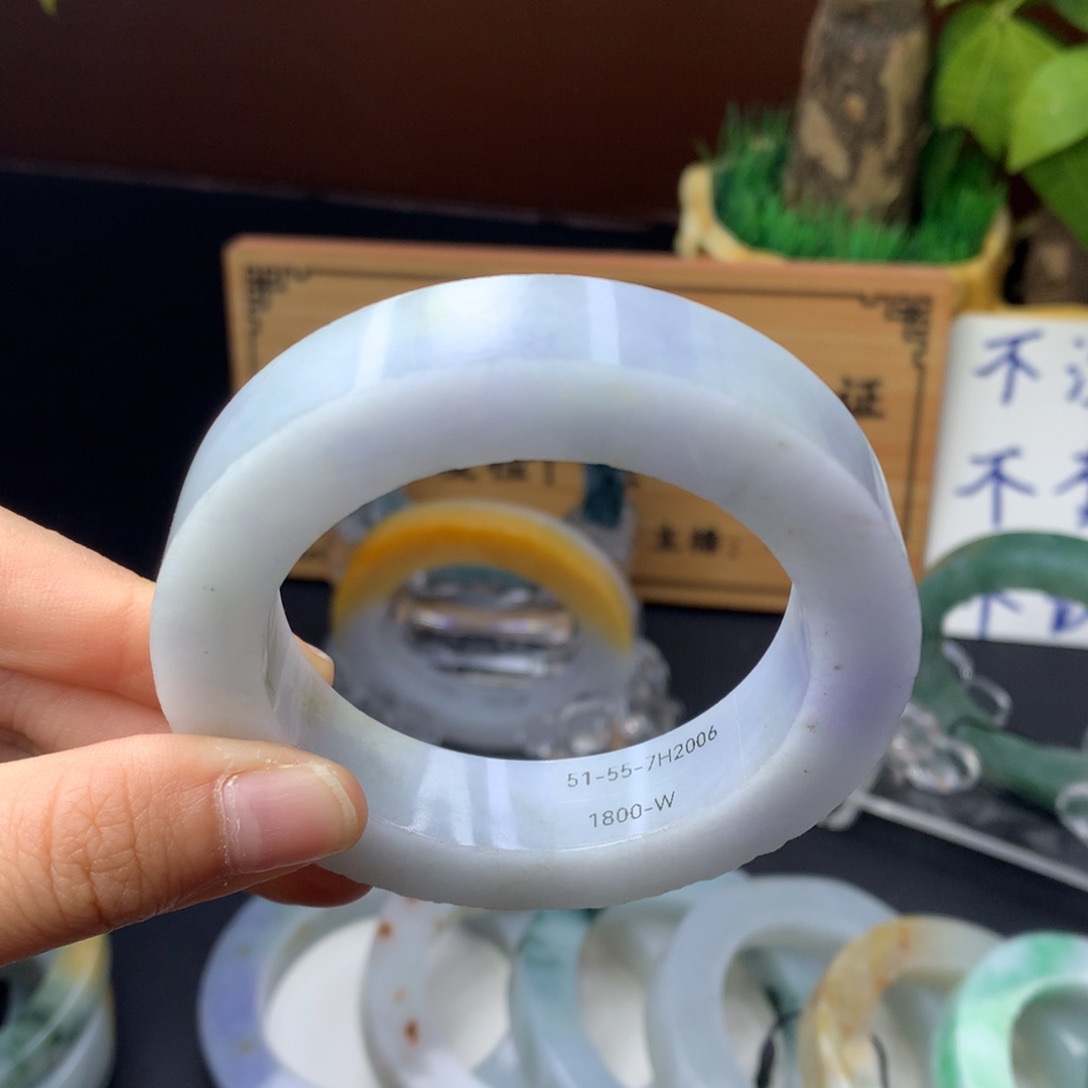 定制翡翠手镯未镶嵌定制不退不换51-55