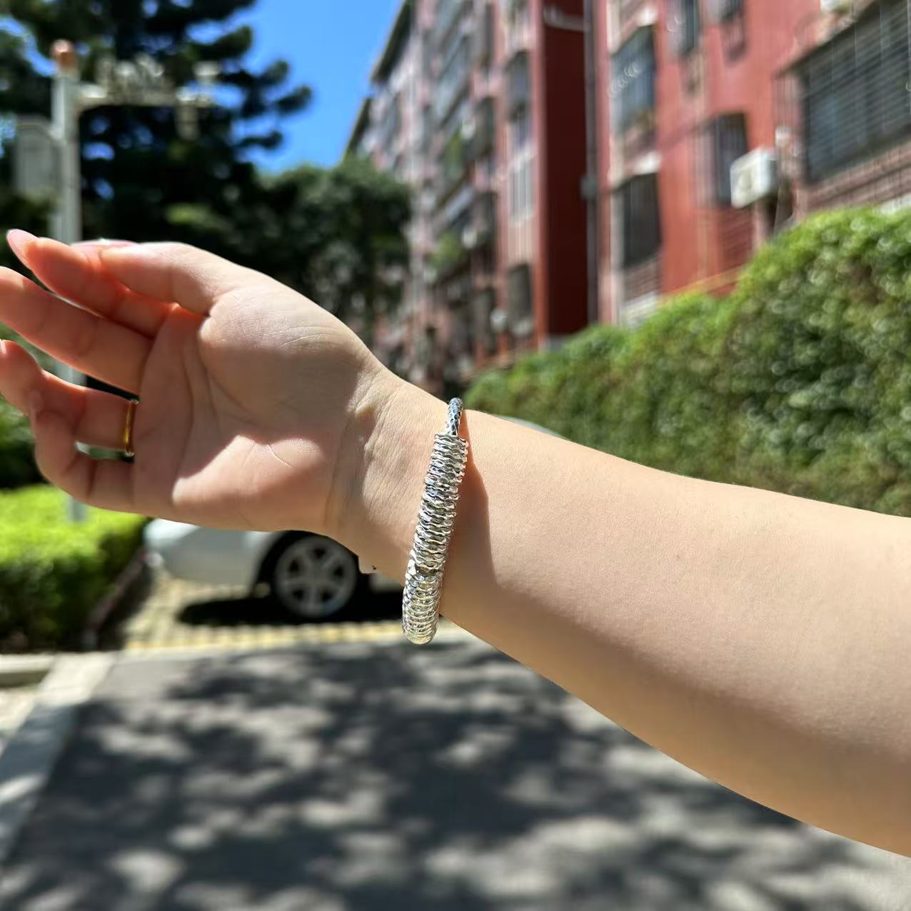 足银手镯 贵姐精品银手镯(无礼盒)164-2