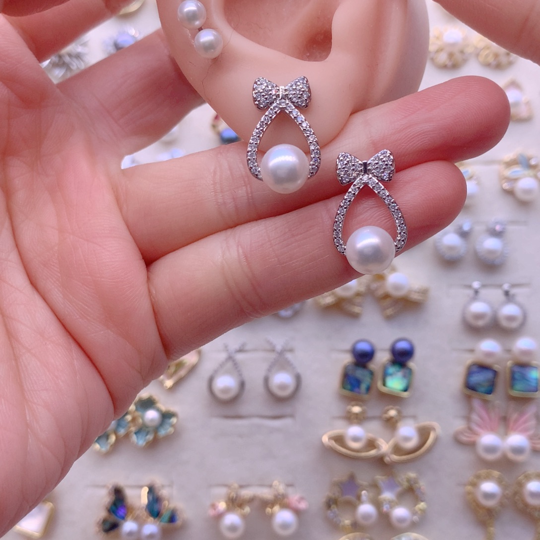 耳饰淡水珍珠合金