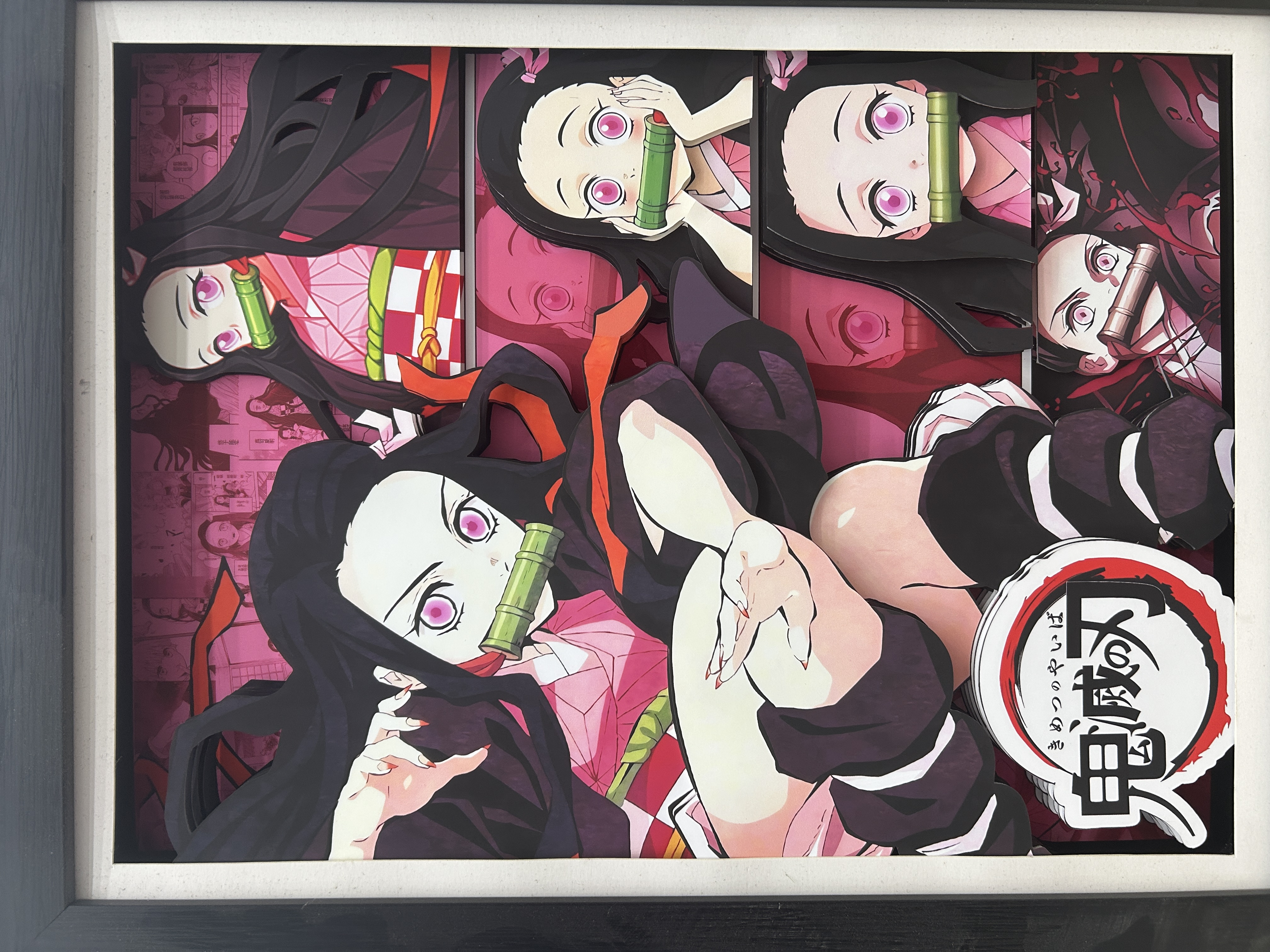 GMA70/49*38CM 祢豆子单人分镜鬼灭之刃3D立体卧室装饰画壁画