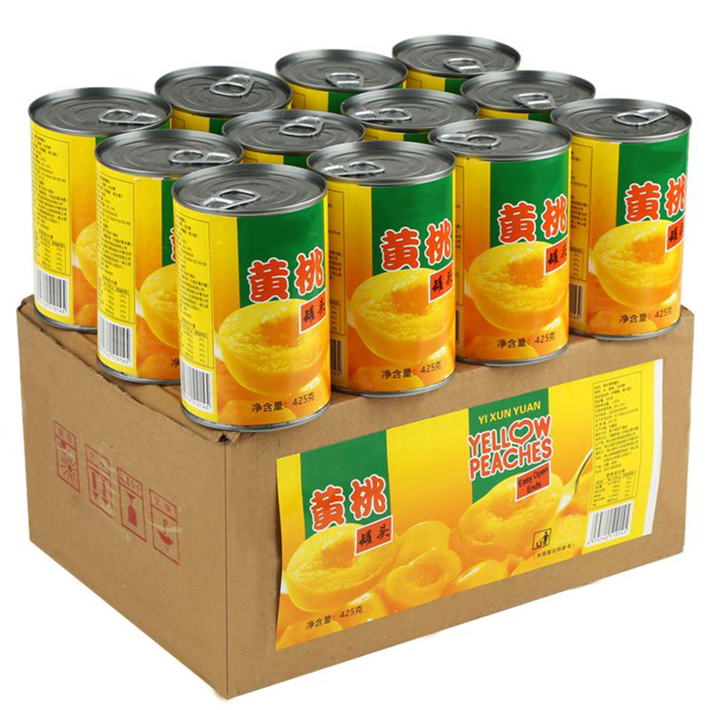 【新疆直发】黄桃罐头整箱425g原产砀山烘焙新鲜糖水果罐头官方旗舰