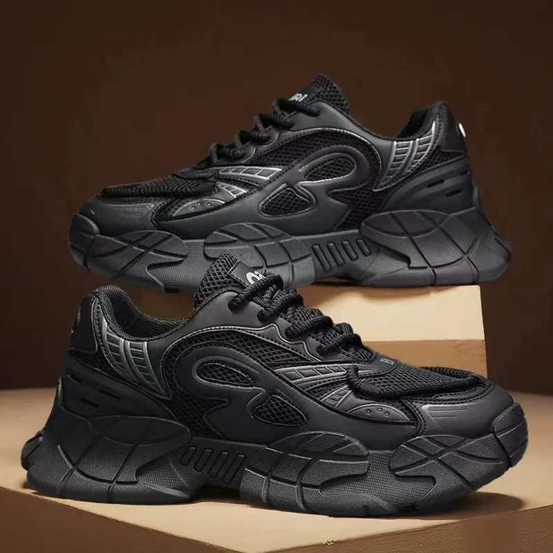 爆款秋季男鞋百搭休闲防滑透气运动老爹鞋HY023