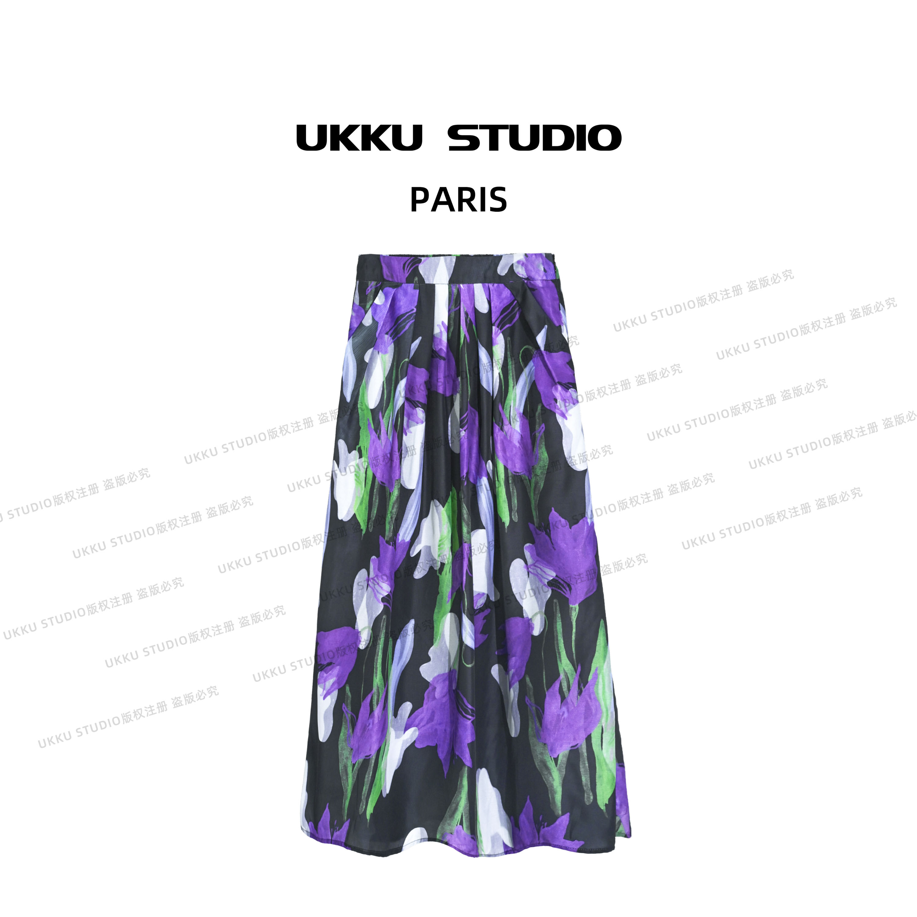 尧尧【UKKU STUDIO】时尚轻奢设计师宽松彩色性感显瘦半身裙914060