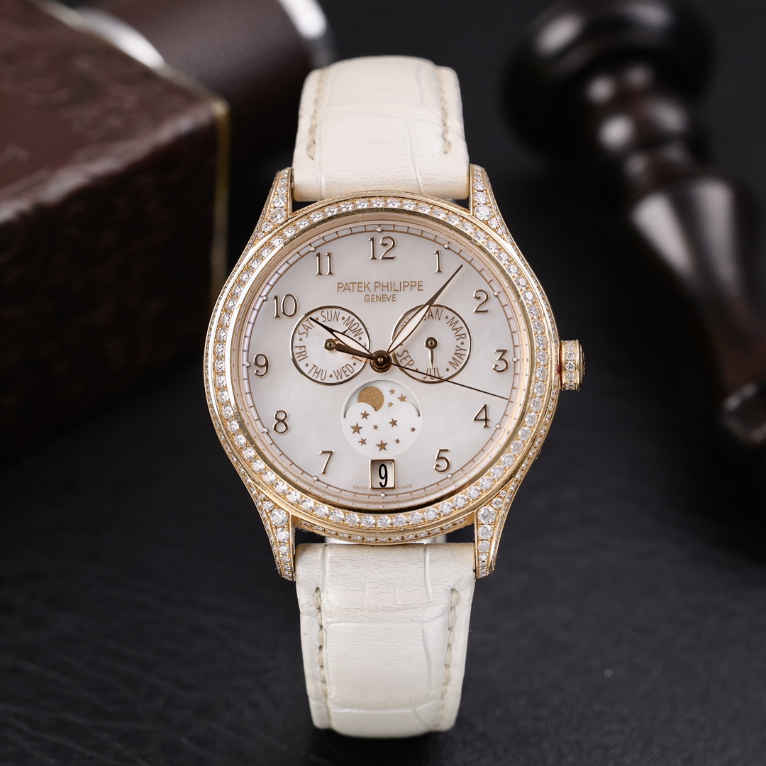 95新 Patek Philippe/百达翡丽 4948R七彩贝母盘原镶钻2021年保卡
