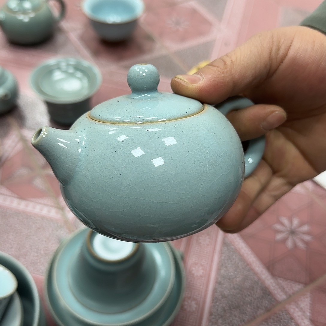 汝瓷天青原矿西施壶220