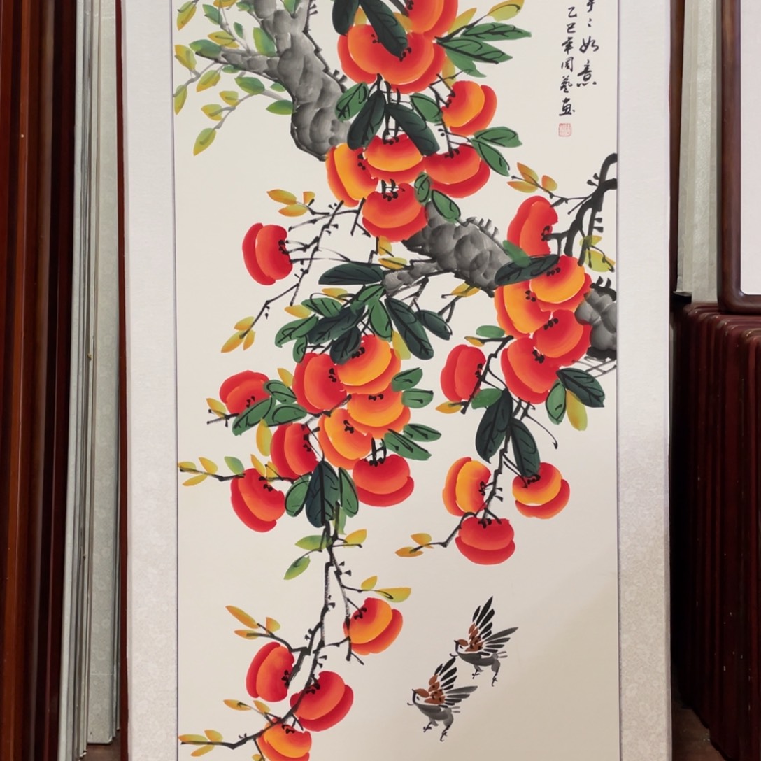 国画带框尺寸63*123厘米