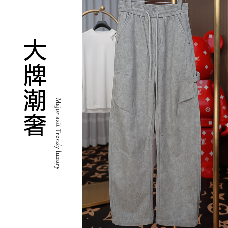 【工装裤】痞帅工装百搭加绒加厚秋冬季款休闲风直筒男士裤子k6275