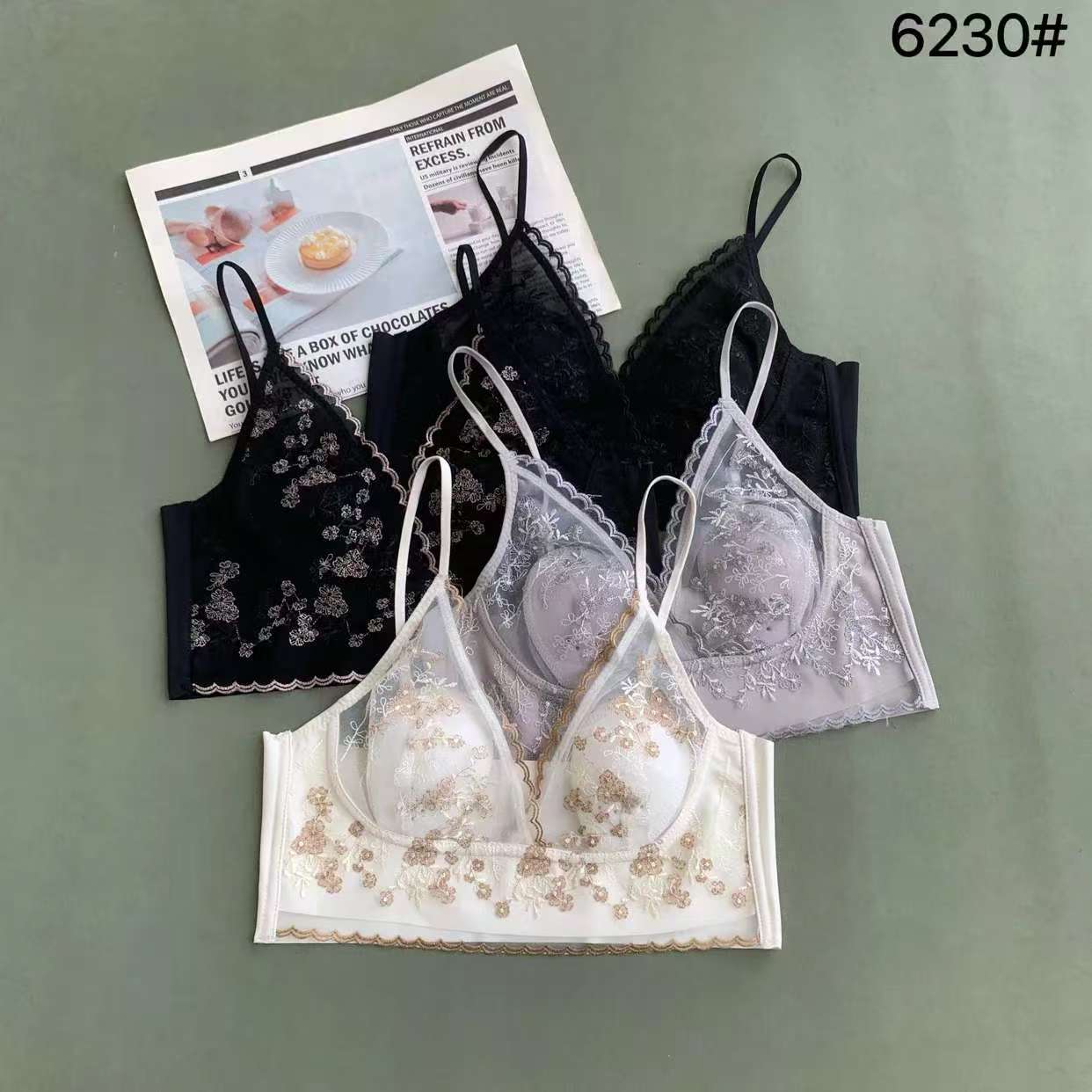 兔耳朵水晶杯文胸 直播间给编号备注 