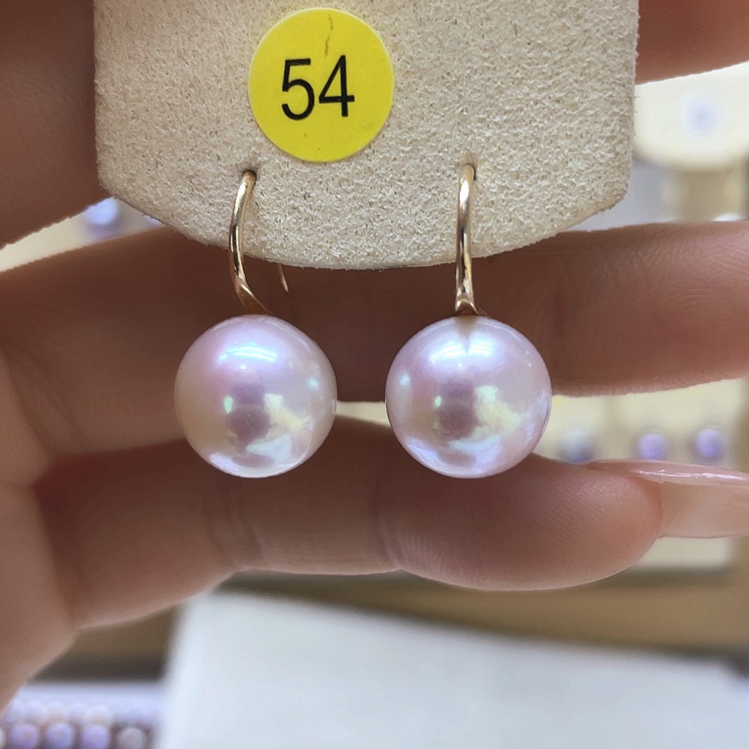 淡水珍珠耳饰银S925镶嵌