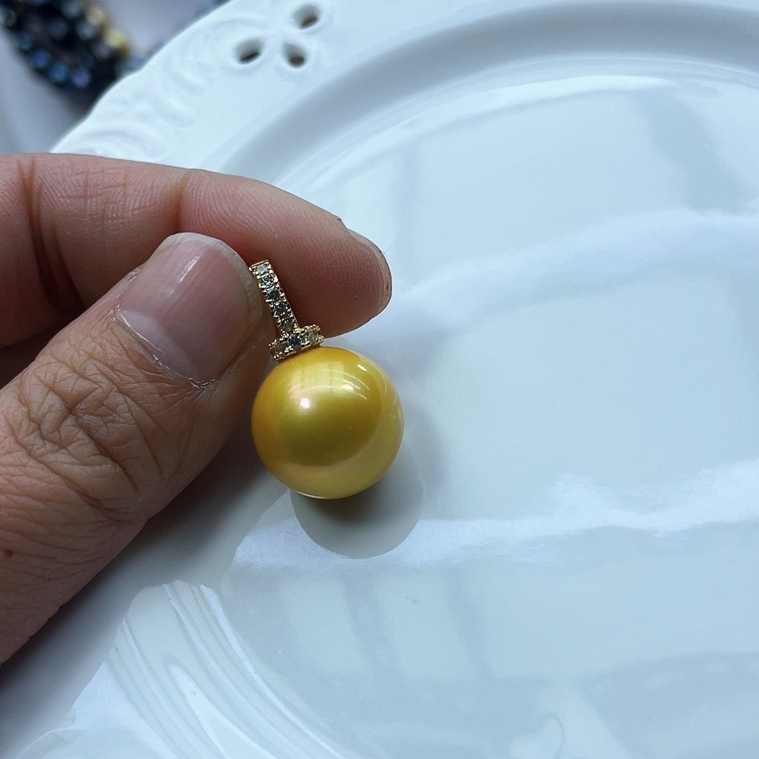 淡水珍珠戒指14K金镶嵌