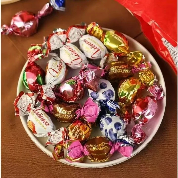 俄罗斯进口夹心半球糖果巧克力500g*2