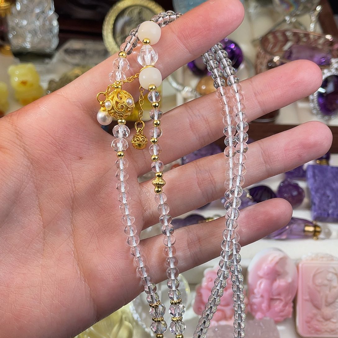 水晶颈饰未镶嵌天然水晶吊坠701