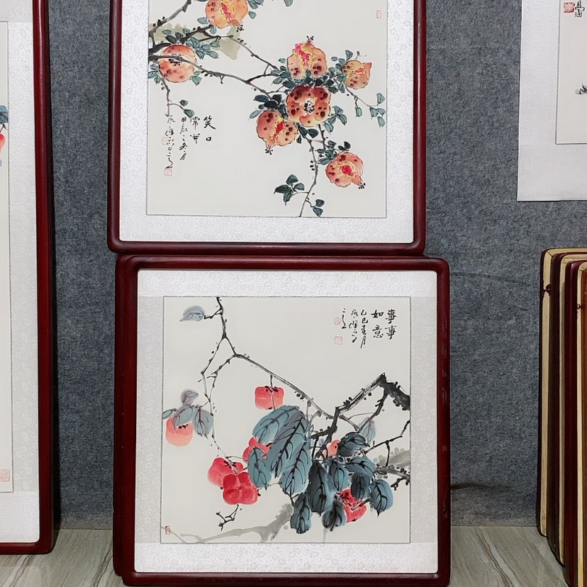 【闪购商品】国画书画作品带框65×65厘米