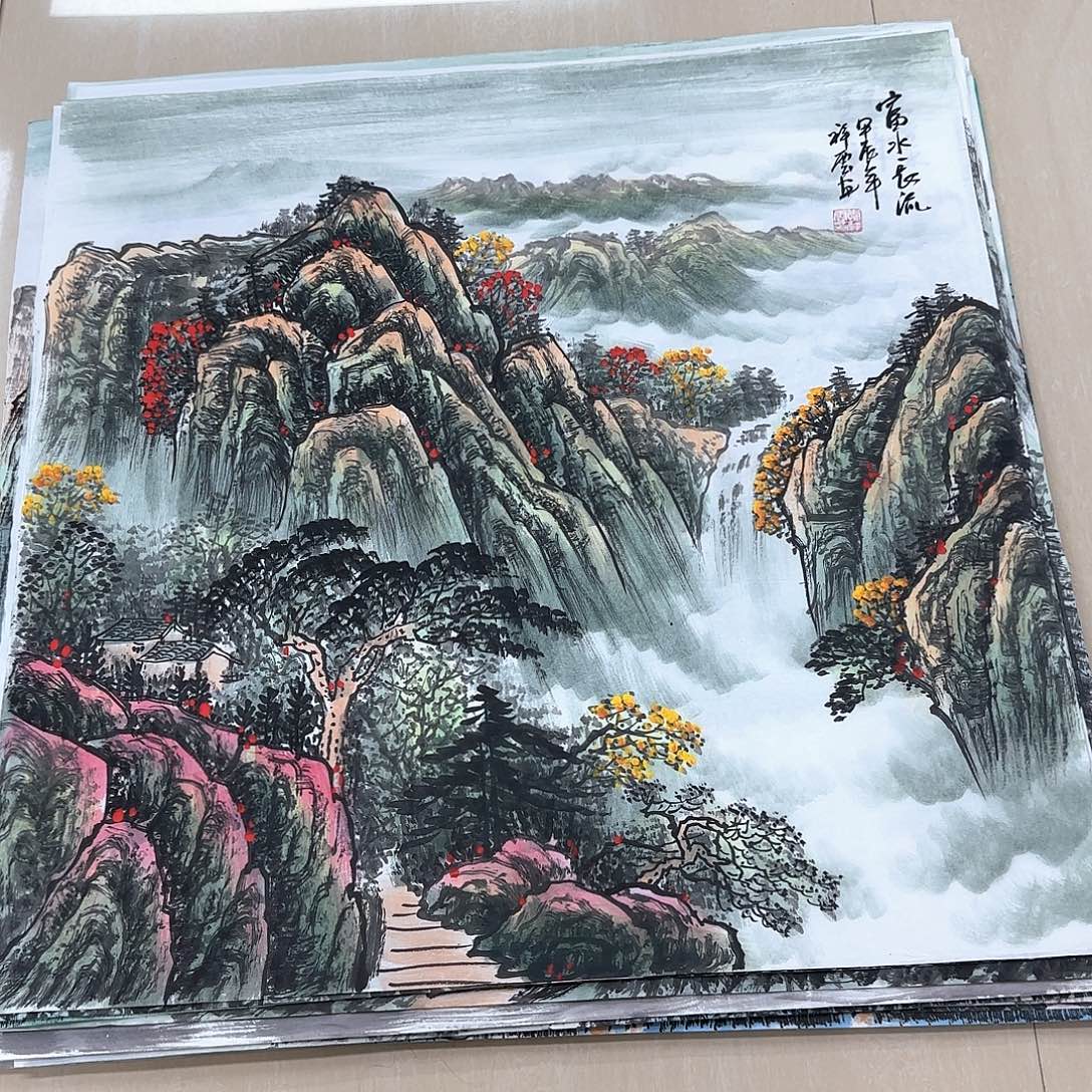 国画国画作品多次