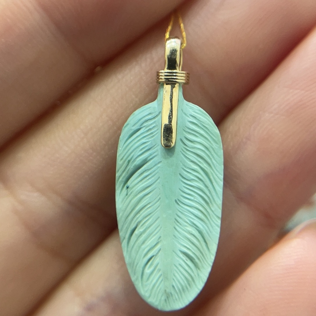 绿松石18K金镶嵌珠宝奇石