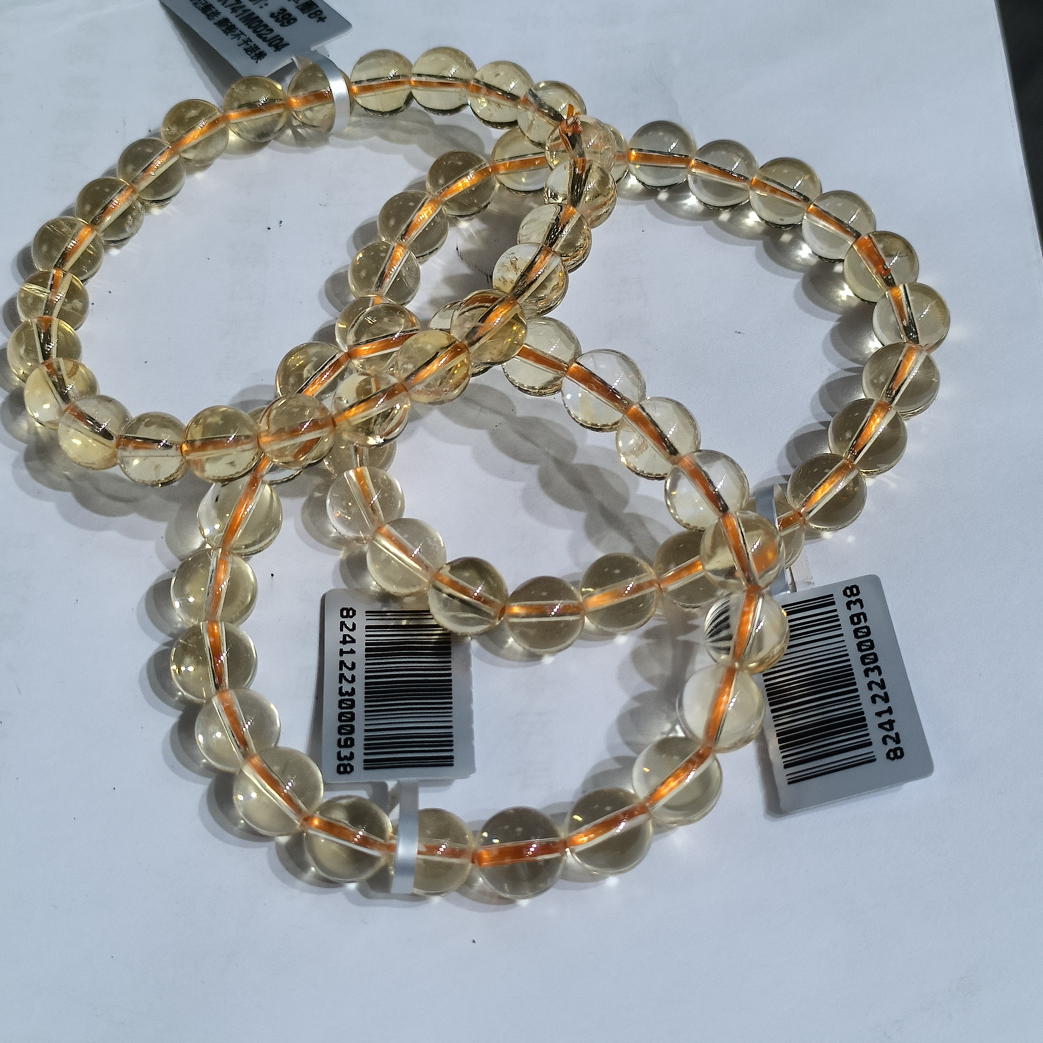 【书记甄选】天然高品巴西黄单圈手链  多样性发一件8mm  gck741