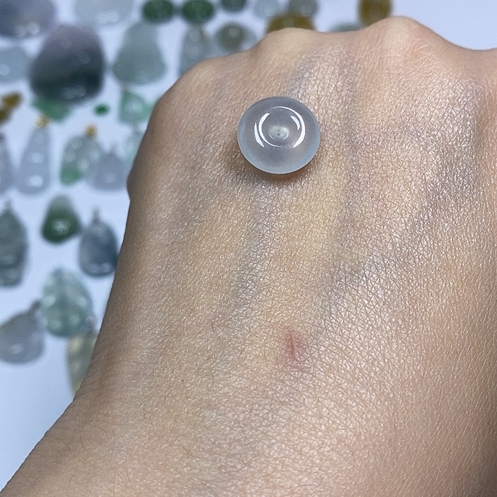 翡翠未镶嵌颈饰天然缅甸翡翠A货冰扣