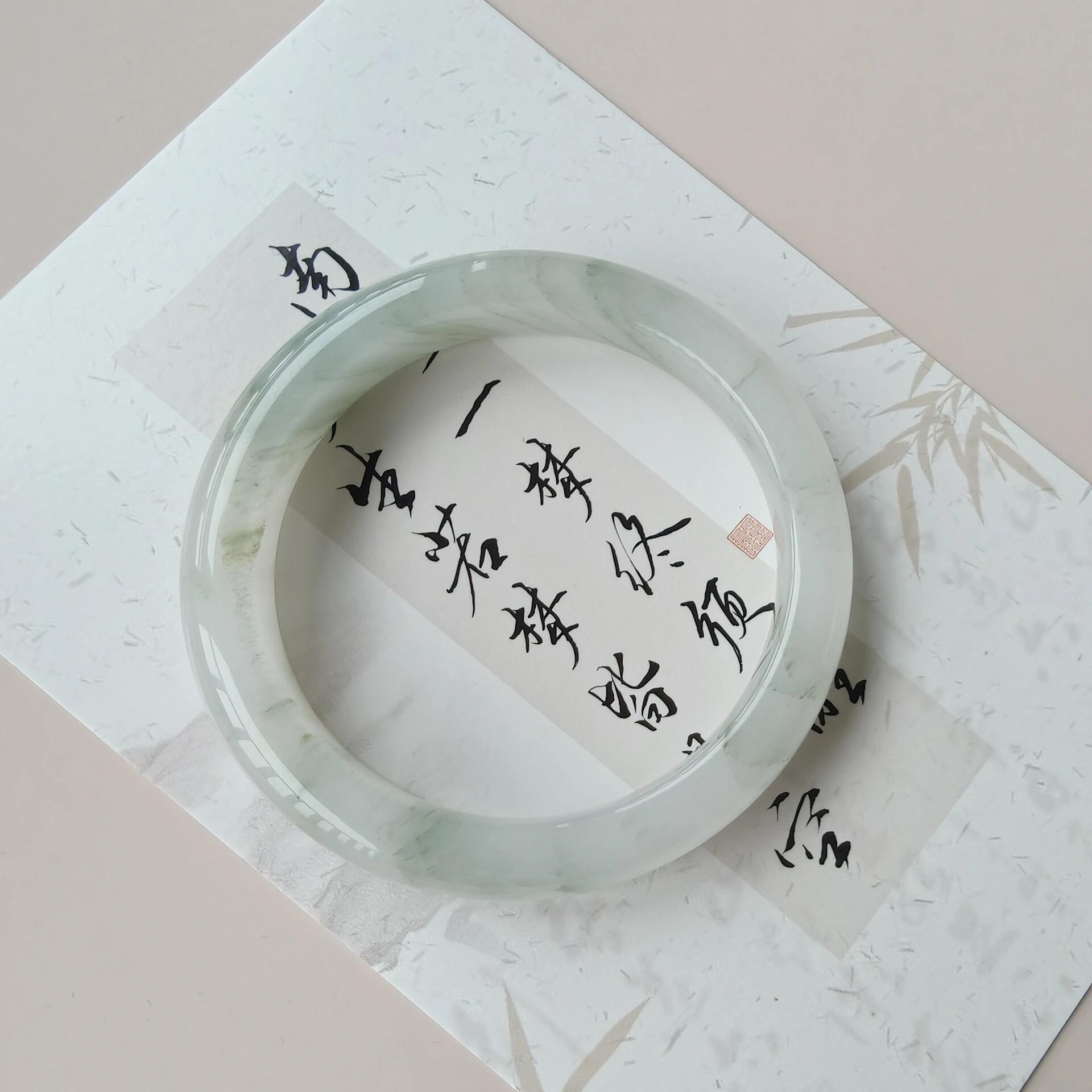 天山翠手镯 一对一甄选 天然玉石 多样性发一