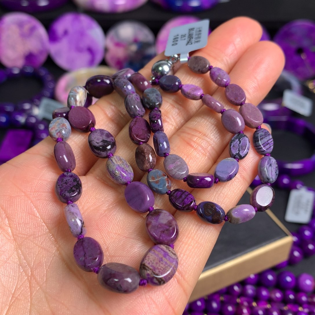 苏纪石（舒俱来）樱花圆饼项链未镶嵌蜀****姐